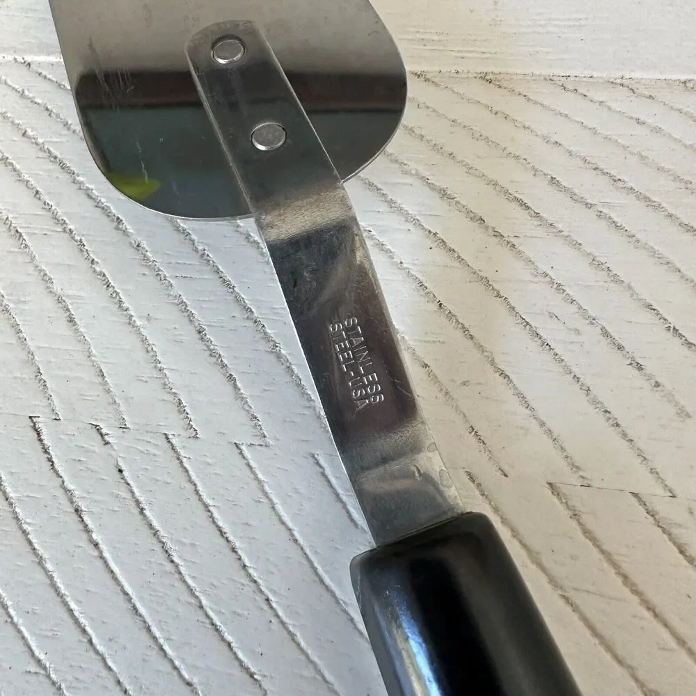 Vintage Cheese Spatula Knife Spreader Stainless Steel‎ Made in USA Veggie Design
